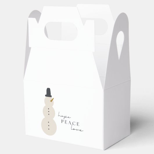 平和への愛を願う。クリスマス雪だるまのお気に入り フェイバーボックス (オープン)