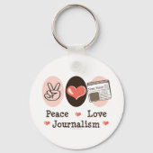 平和への愛ジャーナリズムのキーチェーン キーホルダー (正面)