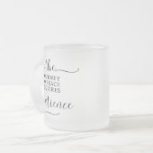 平和への旅マグカップ フロストグラスマグカップ (正面左)