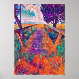 平和への架け橋と人工知能の開発絵画物 ポスター