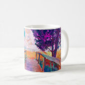 平和への橋渡しおもしろい コーヒーマグカップ (正面右)