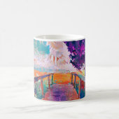 平和への橋渡しおもしろい コーヒーマグカップ (中央)