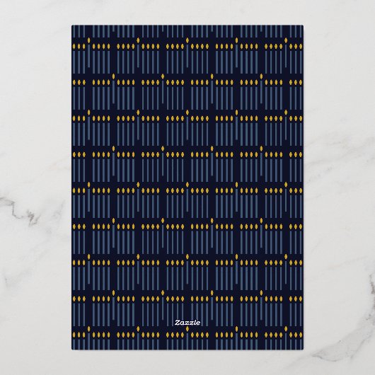 平和への道を照らすハヌカの箔カード 箔シーズンカード (裏面)