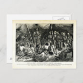 平和または戦争 – 北プラットで開催されたインディアン評議会 ポストカード (正面/裏面)