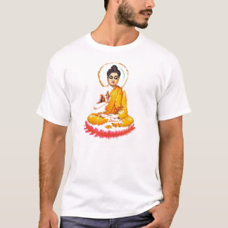 平和をめい想している着席の仏 Tシャツ