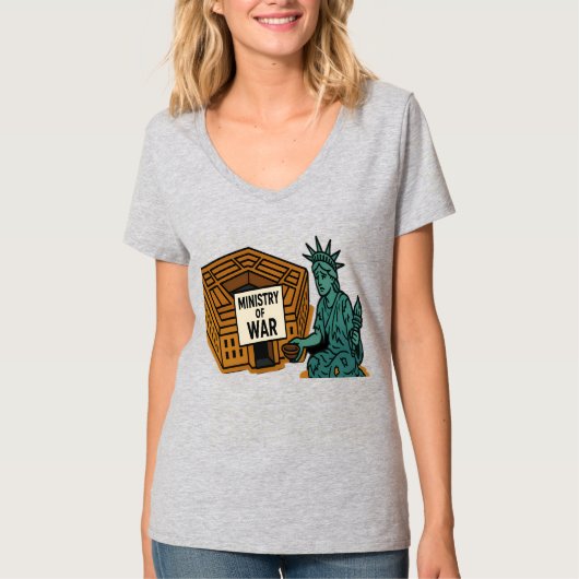 平和を乞う:省庁前の自由の女神 Tシャツ (正面)