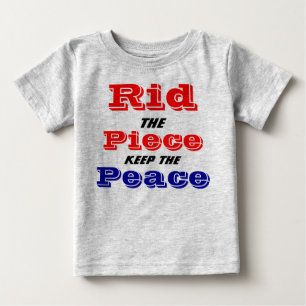 平和を保消し去る ベビーTシャツ