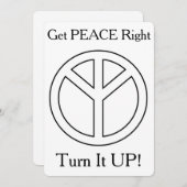 平和を右へ – それを上へ サンキューカード (正面/裏面)