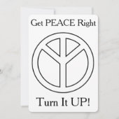 平和を右へ – それを上へ サンキューカード (正面)