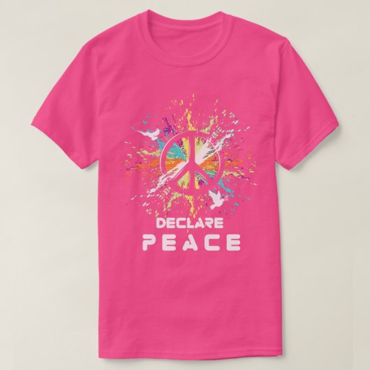 平和を宣言 Tシャツ (デザイン正面)