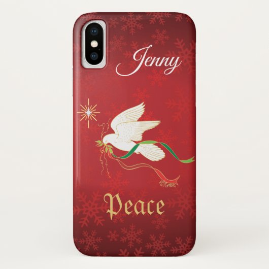 平和を広めるホワイト鳩 Case-Mate iPhoneケース (裏面)