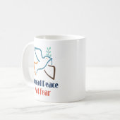 平和を恐怖しないヴィンテージレトロ鳩 コーヒーマグカップ (正面左)