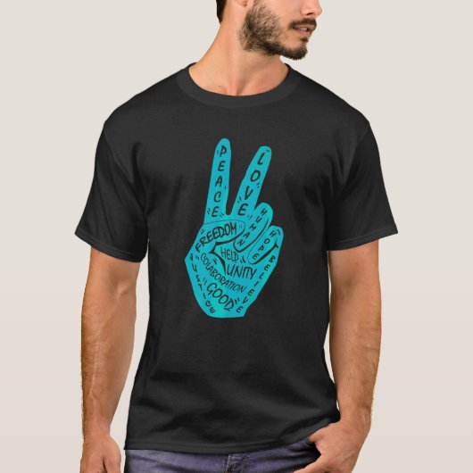 平和を戦争ではなく平和の手札を作る17 Tシャツ (正面)