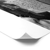 平和を投票し、白黒プリント ポスター (角)