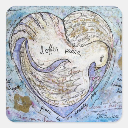 平和を提供する スクエアシール (正面)