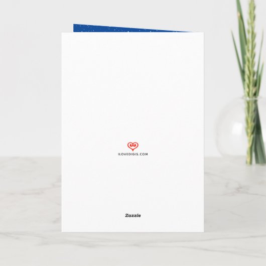 平和を私から始める引用文の雪の青 シーズンカード (裏面)