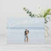 平和を願う手書きのシンプルなホリデー写真カード シーズンカード (スタンド正面)