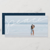 平和を願う手書きのホリデー写真カード シーズンカード (正面/裏面)