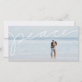 平和を願う手書きのホリデー写真カード シーズンカード