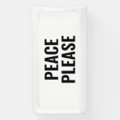 平和を願う白と黒の文字アンチ戦争抗議 横断幕 (縦)