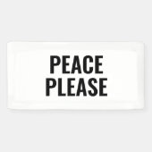 平和を願う白と黒の文字アンチ戦争抗議 横断幕 (横)