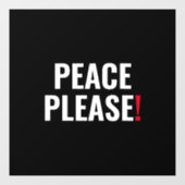 平和を願う白黒赤文字アンチ戦争抗議 ウィンドウサイン (シート)