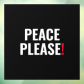 平和を願う白黒赤文字アンチ戦争抗議 ウィンドウサイン (シート3)