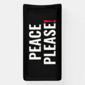 平和を願う白黒赤文字アンチ戦争抗議 横断幕 (縦)