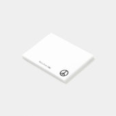 平和アイコン名前をカスタムするの文字 ポストイット (アングル)