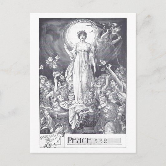 平和アンチ戦争はがきヴィンテージイラストレーション ポストカード (正面)