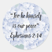平和イエスは私たちの平和ラウンドステッカーである ラウンドシール (正面)