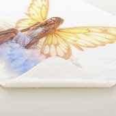 平和エレガントな妖精の輝く空と光 シェルパブランケット (3/4)