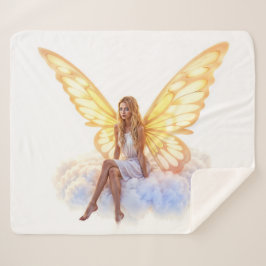 平和エレガントな妖精の輝く空と光 シェルパブランケット