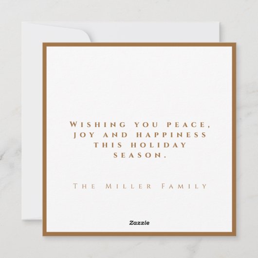 平和エレガントモダン金ゴールド星 シーズンカード (裏面)