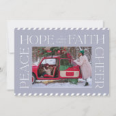 平和エレガント希望の信仰応援クリスマスフォト シーズンカード (正面)