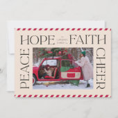 平和エレガント希望の信仰応援クリスマスフォト シーズンカード (正面)