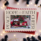 平和エレガント希望の信仰応援クリスマスフォト シーズンカード
