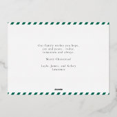 平和エレガント希望の信仰応援クリスマスフォト 箔シーズンカード (裏面)