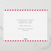 平和エレガント希望の信仰応援クリスマスフォト 箔シーズンカード (裏面)