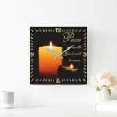 平和オンアースのクリスマス広場の壁時計 スクエア壁時計 (ホーム)