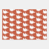 平和オンアース白い鳩テラコッタクリスマス ラッピングペーパーシート (正面)