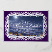 平和オンアース、ファミリーポートレートパープルシルバー 箔シーズンカード (正面)