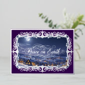 平和オンアース、ファミリーポートレートパープルシルバー 箔シーズンカード (立ち正面)