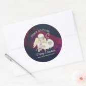 平和オンアース・メリークリスマス・シェパード ラウンドシール (封筒)