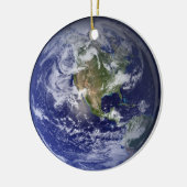 平和オンアース・ラウンド・クリスマス・オーナメント セラミックオーナメント (左)