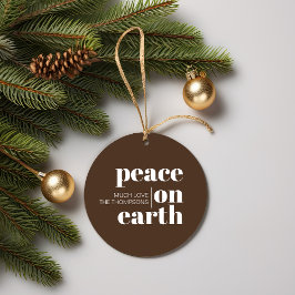 平和オン・アースパーソナライズされたスモダン・クリスマス フェイバータグ