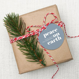 平和オン・アースパーソナライズされたスモダン・クリスマス フェイバータグ