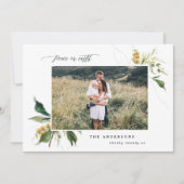 平和オン・アースフローラ2枚の写真家族 シーズンカード (正面)