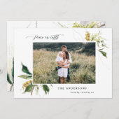 平和オン・アースフローラ2枚の写真家族 シーズンカード (正面/裏面)