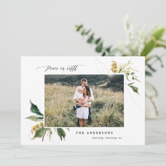 平和オン・アースフローラ2枚の写真家族 シーズンカード (スタンド正面)